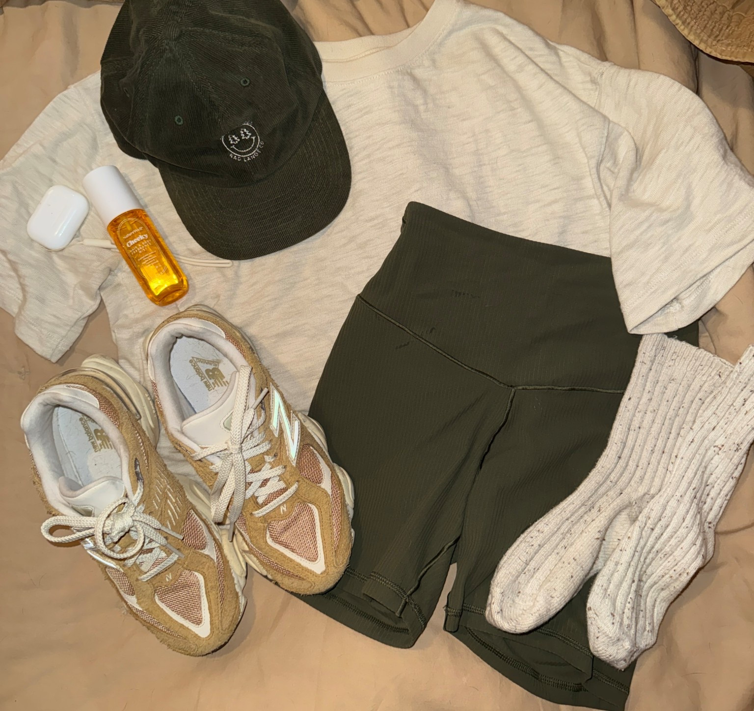 Cozy outfit of the day for a walk & some desk work 👟🤎🍂🫶🏼🕯️

Living in easy basics — comfy ribbed biker shorts, classic sneakers, cozy socks, and yummy smells. Perfect for work-from-home days, errands, or outdoor movement.

🤎 #aerie bike shorts size M (I am a size 2-4 or small in aerie normally but wanted these less tight 

👟#newbalance 9060 
✨#target mist for the cozy vanilla girls 
🌿Hat: corduroy green, RadLandsCo.com

#workfromhomeoutfit #falloutfitinspo #casualstyle #prefallfashion #earthyaesthetic #cozyootd #neutralstyle #everydaylook #athleisurestyle #fallcapsulewardrobe #outfitideas #minimalstyle #comfortableoutfit #likeittoknowit #ltkfit #ltkfall


#LTKFindsUnder50 #LTKSaleAlert #LTKActive