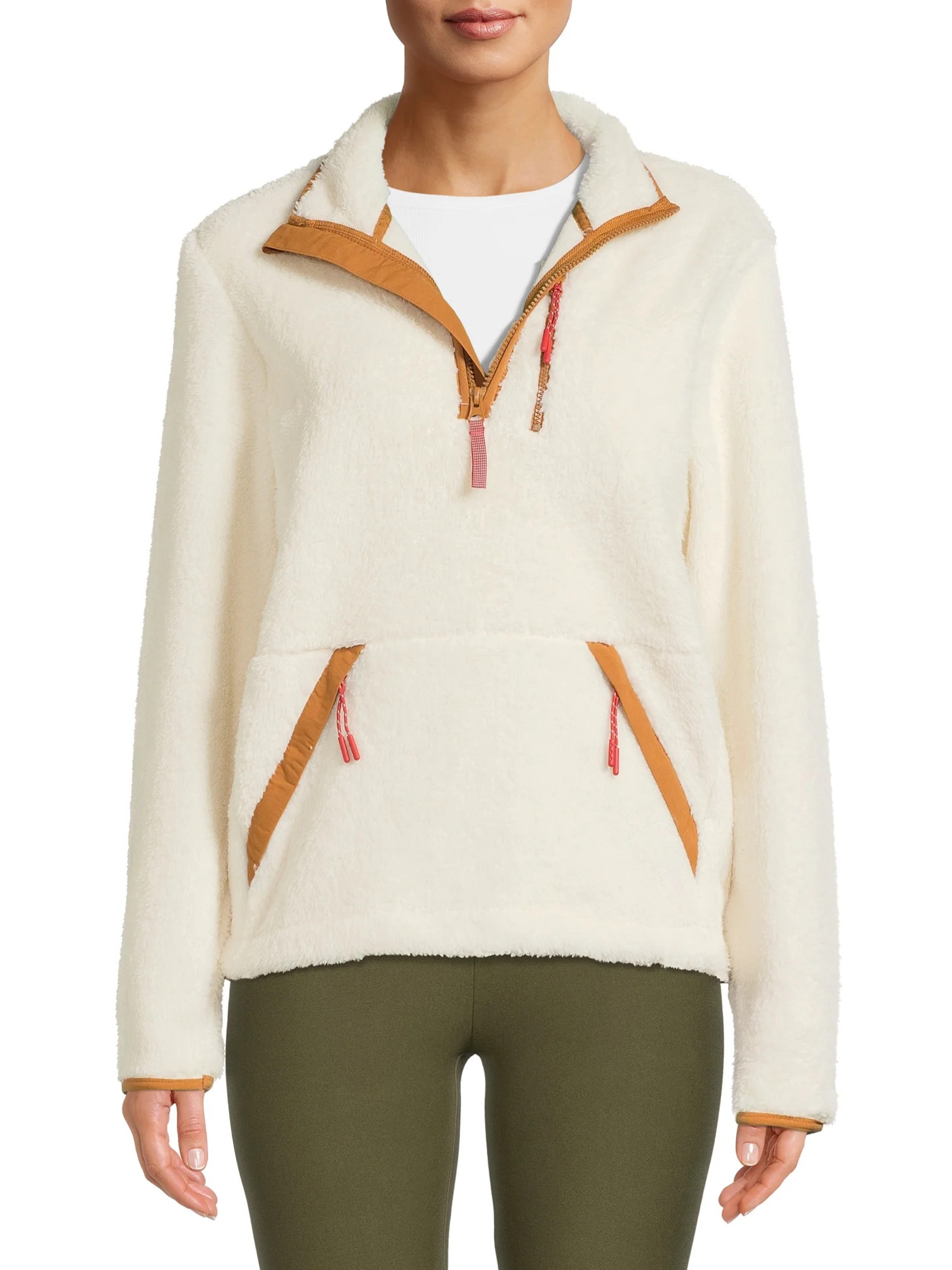 Swiss Tech Women’s Matching Family Faux Sherpa Quarter-Zip Jacket | Walmart (US)