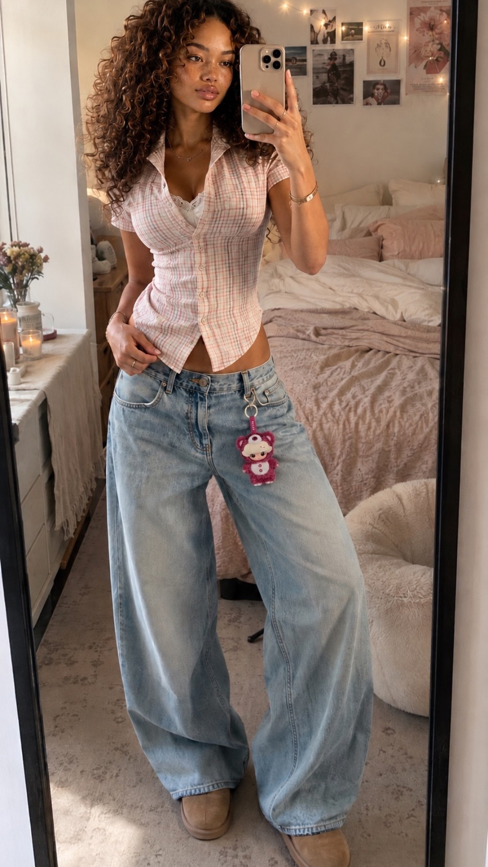 I always end up reaching for oversized denim and a fitted top when I don't know what to wear. 🤍 It's one of those outfits that works for class, running errands, grabbing coffee, or just feeling cute on a regular day.

Everything is linked here! If you're shopping, it's a great week to grab staples too. American Eagle has jeans 25–50% off, almost everything else is 20% off, and code **DENIMAF** stacks for an extra 15% off through 8/10. Plus, Kate Spade Outlet is offering up to 70% off with an extra $25 off $150 through 8/12.

#LTKdayinmylife #LTKSaleAlert #LTKootd