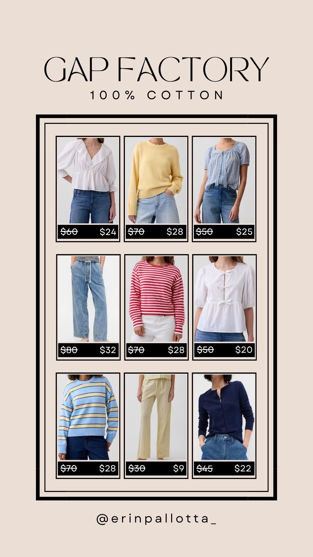 GAP Factory sale! Vital pull on jeans are only $32 and tons of gorgeous 100% cotton tops and sweaters are 60% off. Poplin pajama pants under $10!

#LTKSaleAlert