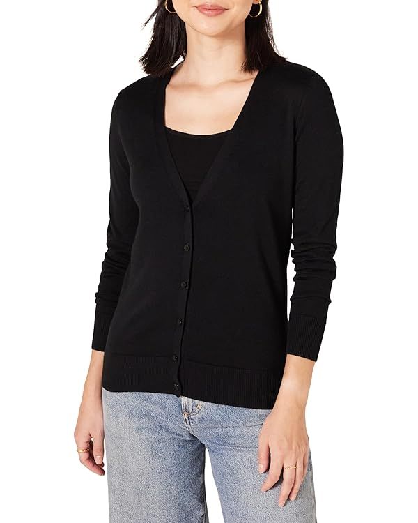 Amazon Essentials Women's Lightweight V-Neck Cardigan Sweater (Available in Plus Size) | Amazon (US)