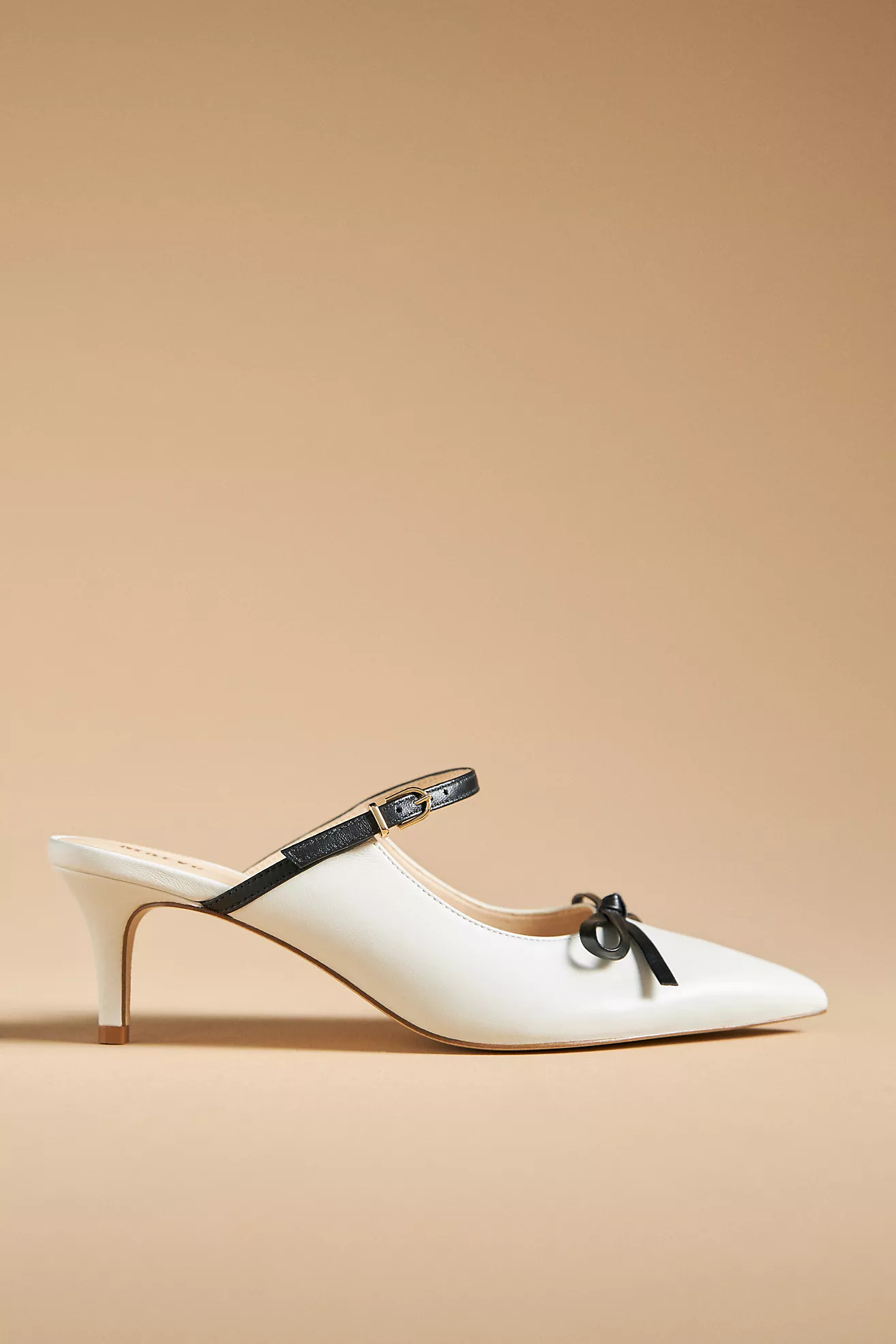 Maeve Bow Kitten-Heel Mules | Anthropologie (US)