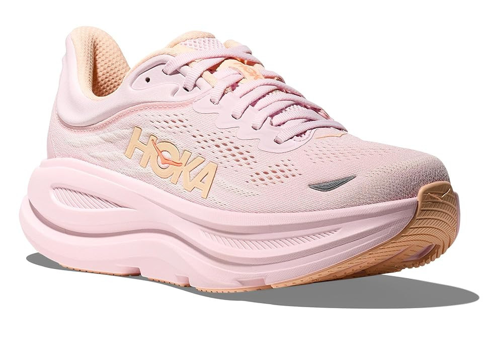 Hoka Bondi 9 Women's Shoes Lilac Cream/Tangerine Glow: 11 D - Wide | Zappos.com