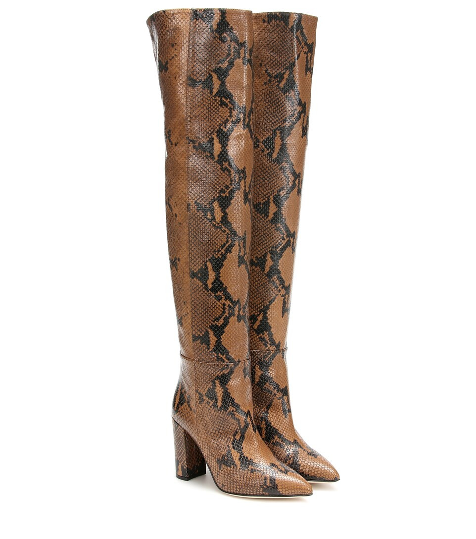 Snake-effect over-the-knee boots | Mytheresa (UK)