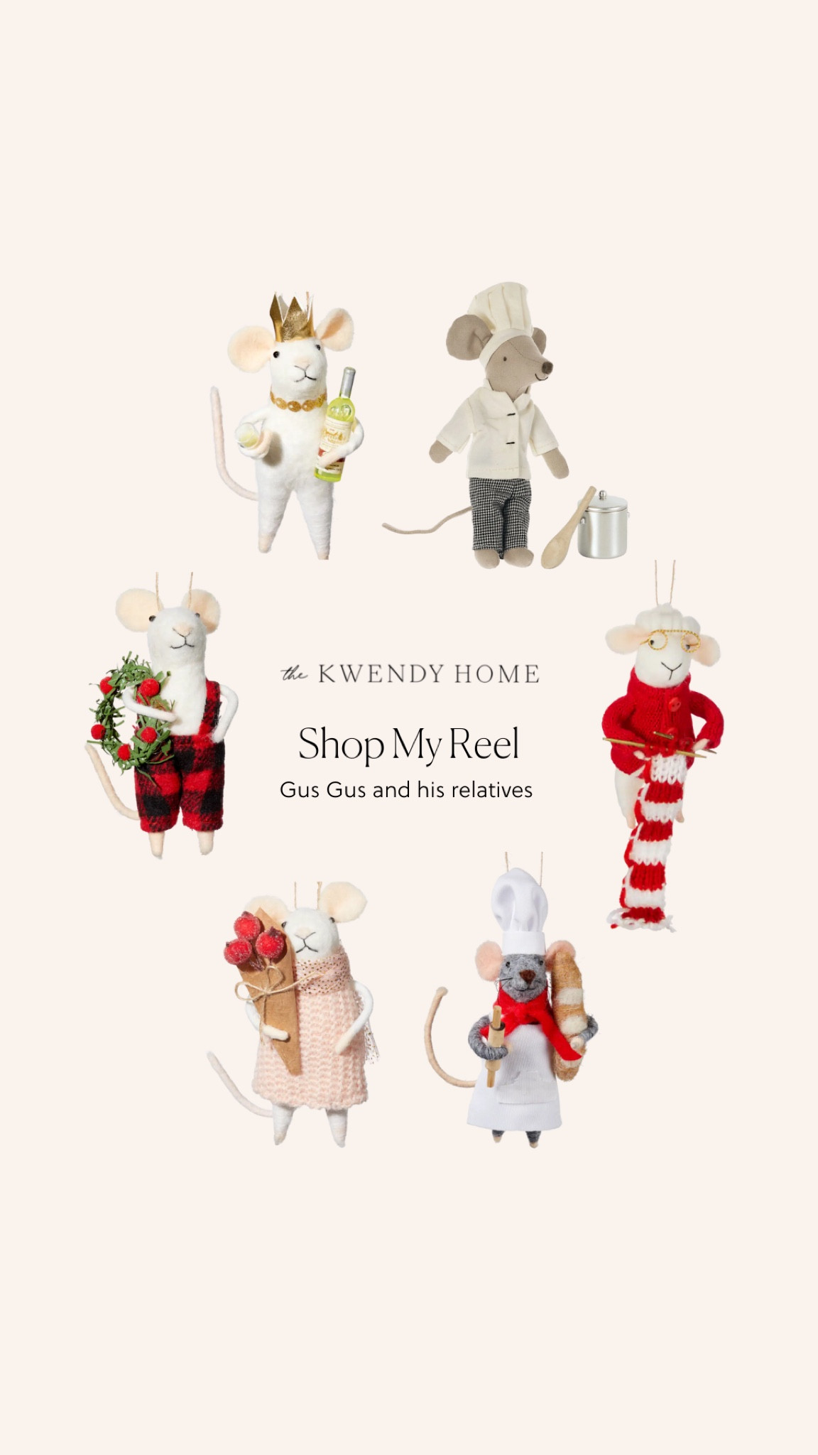Shop My Reel: Gus Gus Christmas edition! Check out Gus’ relatives, they’re so cute. 

Children’s toys. Maileg. Mouse toys  

#LTKHoliday #LTKGiftGuide #LTKunder100