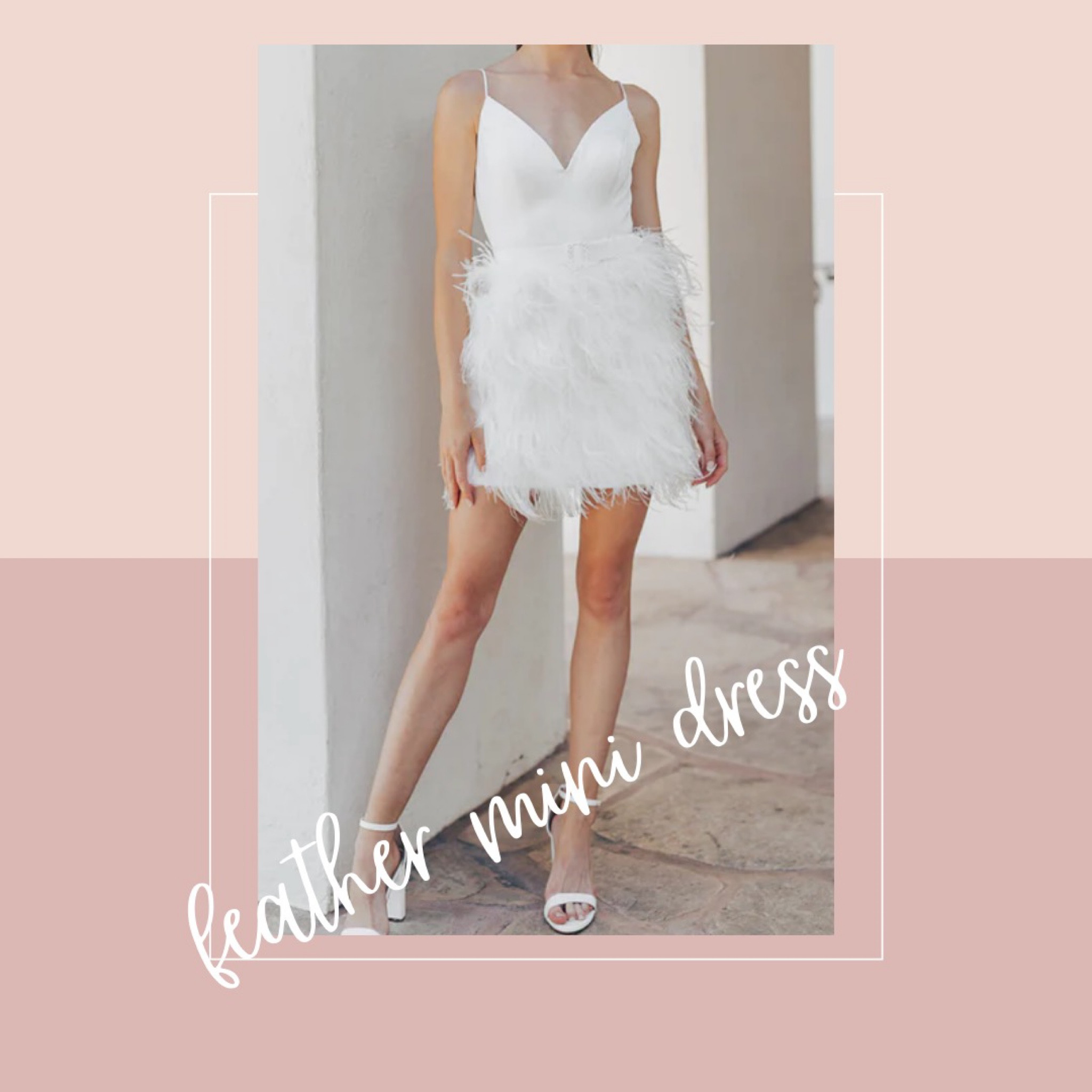Looking for a bachelorette dress?? Look no further than this mini white dress with spaghetti straps and feathers 😍

#LTKwedding #LTKstyletip