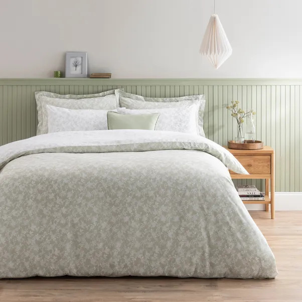 Bexley Floral Sage Duvet Cover and Pillowcase Set | Dunelm