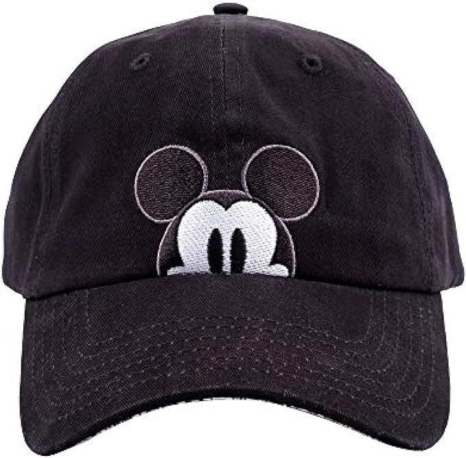 Disney Mickey Mouse Dad Hat, Cotton Adjustable Baseball Cap with Curved Brim | Amazon (US)