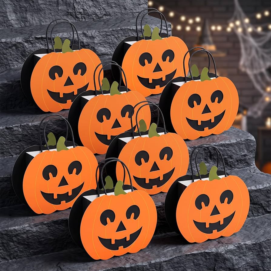 Cheerland Halloween Treat Bags Pumpkin Gift Bag Spooky Decorations Trick or Treat Candy Goodie Ba... | Amazon (US)