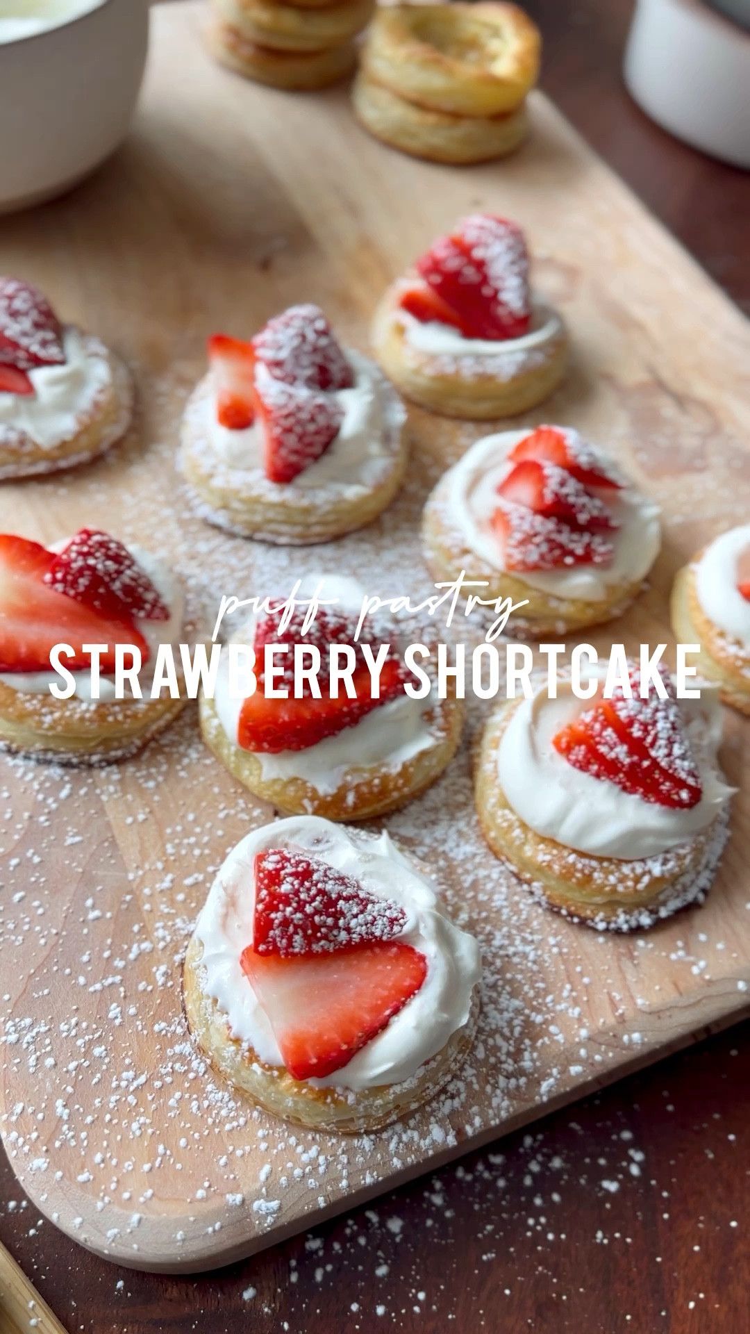 These little puff pastry strawberry shortcake dessert cups are addictive. They’re a lighter dessert that’s not too sweet.

What you'll need: Makes about 12
2 sheets puff pastry
4 oz mascarpone
1 cup whipped cream (Cool Whip, heavy cream whipped, etc.)
strawberries, thinly sliced
egg + 1 tsp water, whisked for egg wash
2 Tbl sugar
fresh mint *optional

Or recipes like this at hollandhouseeatery.com

#LTKparties #LTKhome #LTKVideo