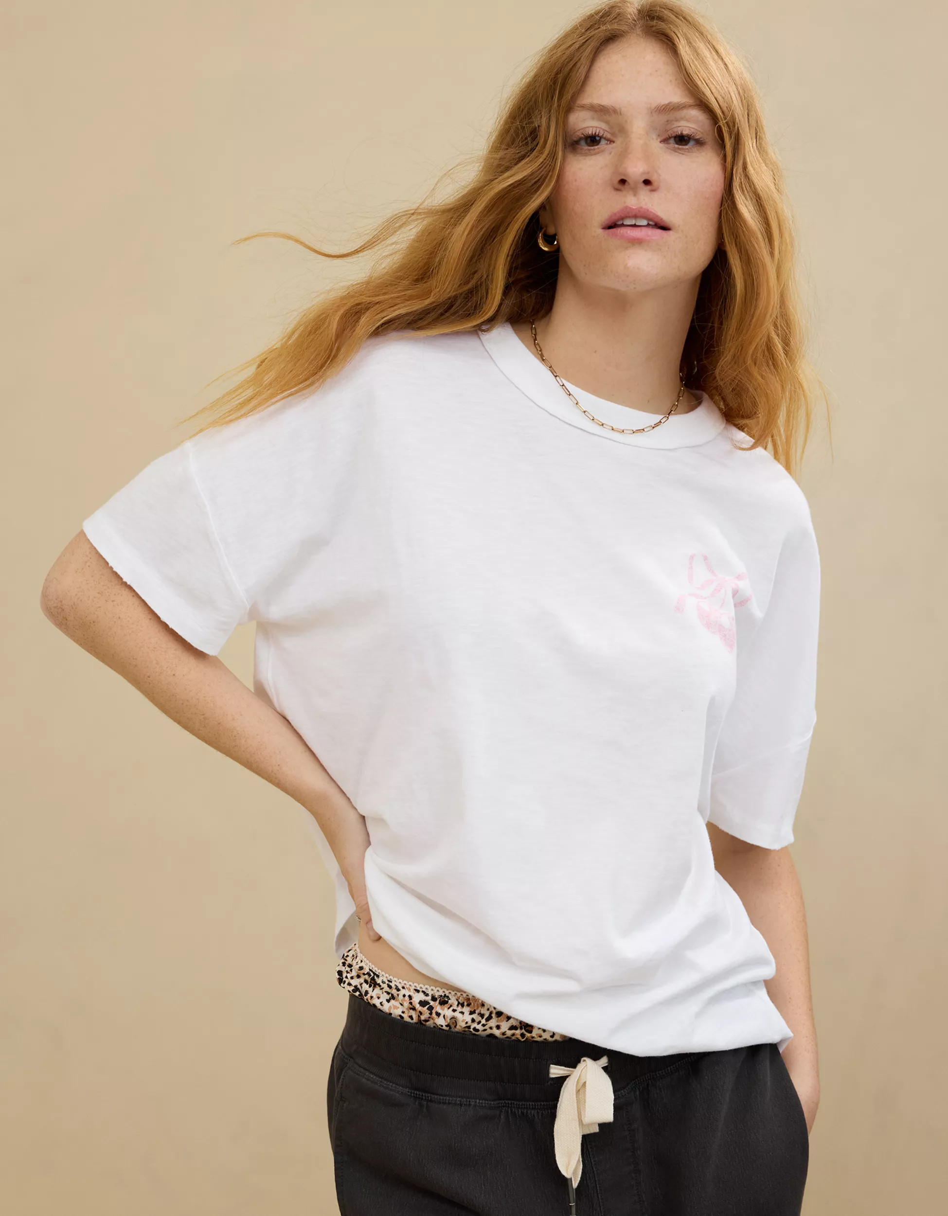 Aerie Oversized Crew Boyfriend T-Shirt | Aerie
