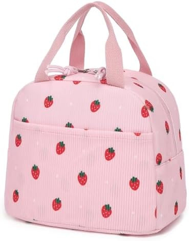 Corduroy Lunch Bag for Women Girls Lunch Tote Bags Reusable Insulated Lunch Box for Work Picnic S... | Amazon (US)