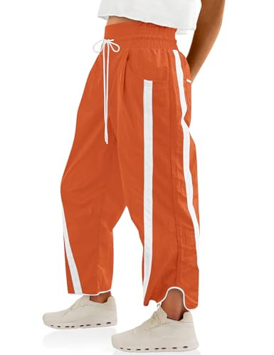 LOMON Womens Baggy Wide Leg Pants 2026 Lightweight Drawstring Contrast Color Elastic Waisted Y2K ... | Amazon (US)