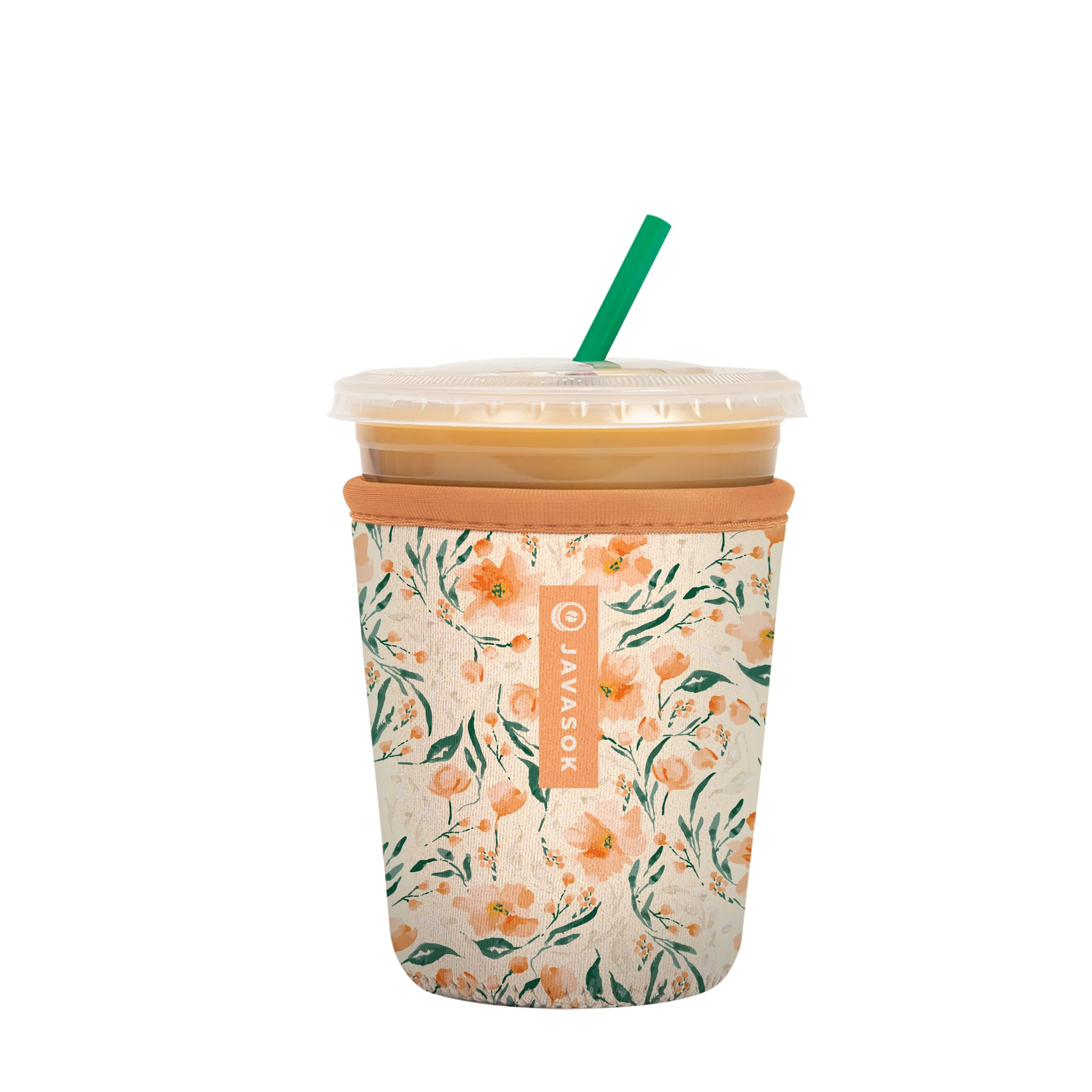 Sok It Java Sok Iced Coffee & Cold Soda Insulated Neoprene Cup Sleeve (Blush Blossoms, Small: 16-... | Amazon (US)