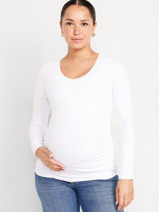 Maternity V-Neck Long-Sleeve T-Shirt | Old Navy (US)