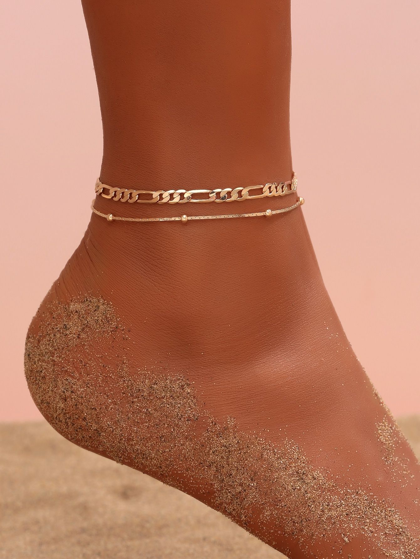 2pcs Simple Anklet | SHEIN