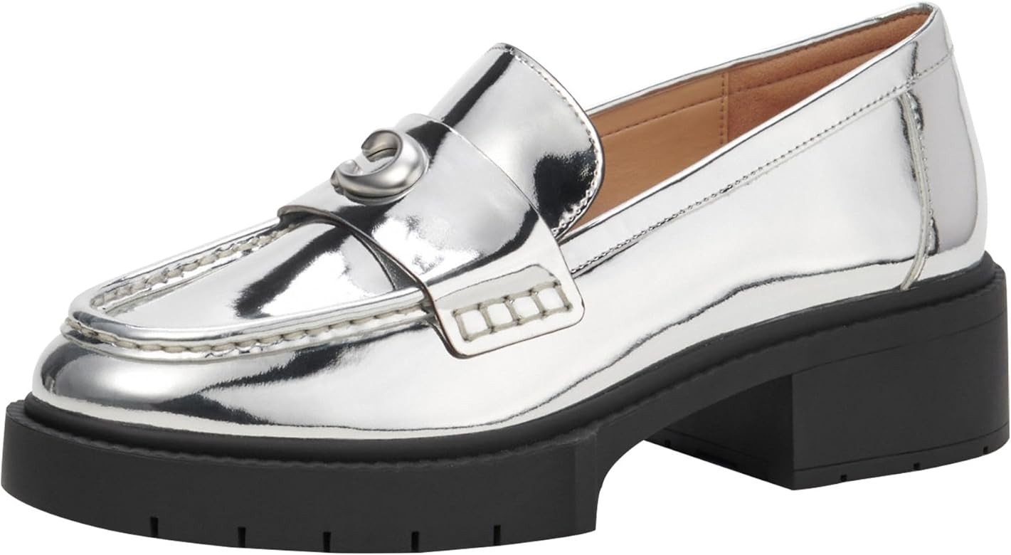 Coach Women's Leah Metallic Leather Loafer | Amazon (US)