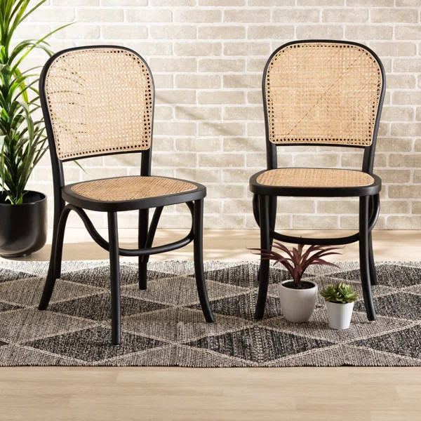 Siefert Parsons Chair in Beige (Set of 2) | Wayfair North America