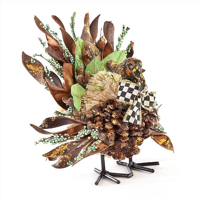 MacKenzie-Childs Small Autumn Naturals Turkey, Shelf Decor and Home Decoration for Living Rooms, ... | Amazon (US)