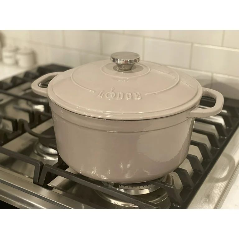 Lodge Cast Iron 6.5 Quart Enameled Dutch Oven, Ash | Walmart (US)