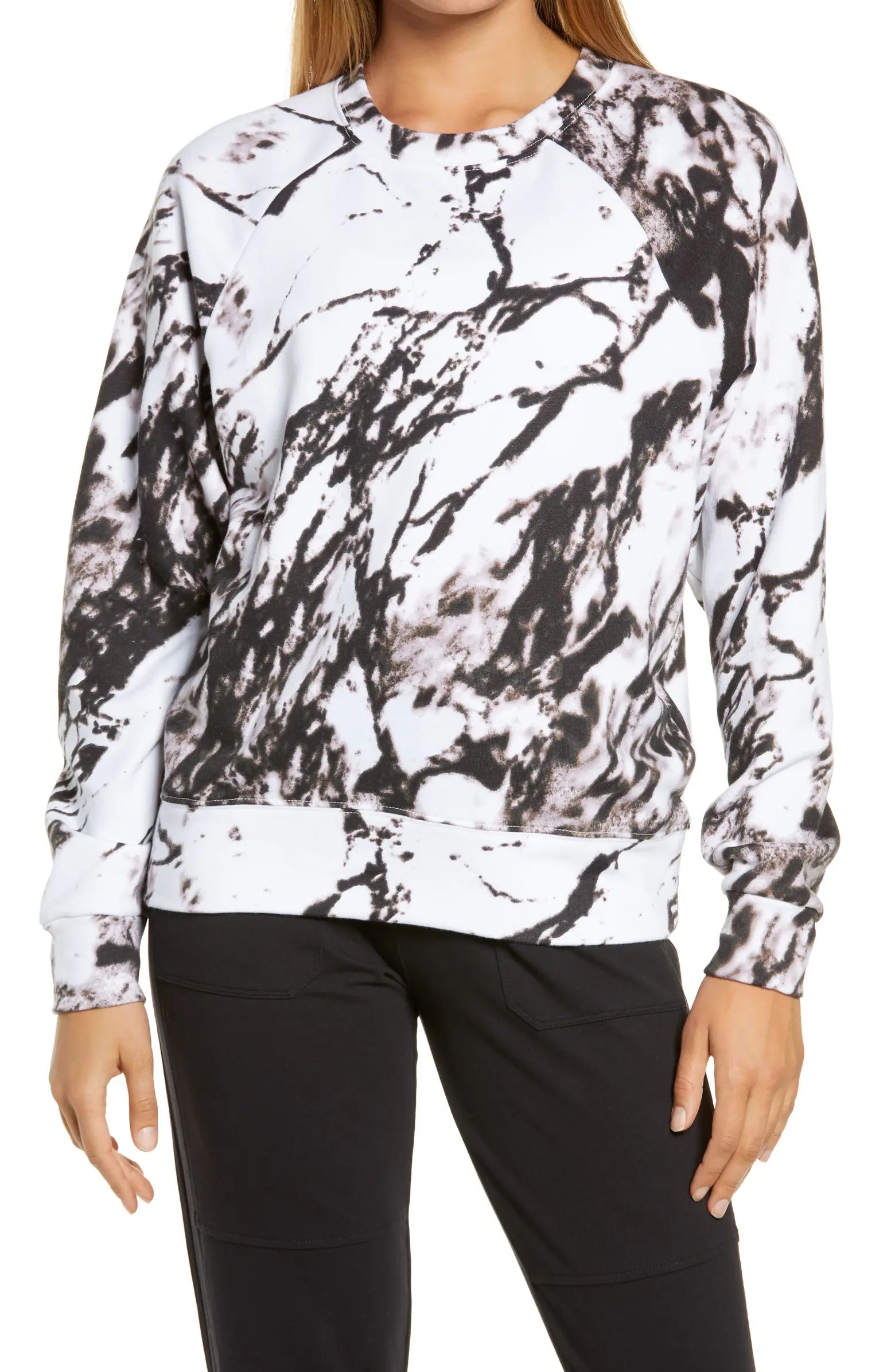 Jamie Ink Print French Terry Crewneck Sweatshirt | Nordstrom