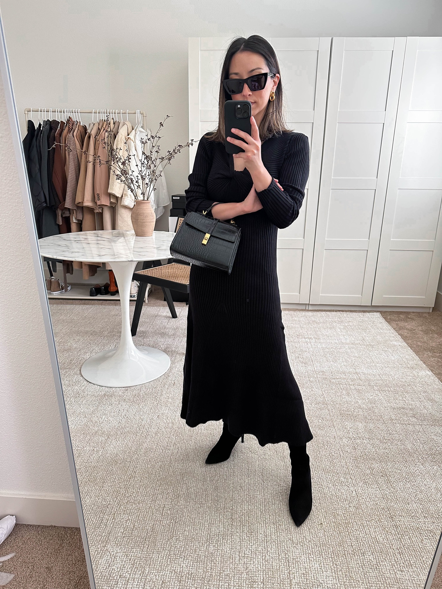 Scoop knit dress. Love the flare at the end. Wearing the xs #ad #walmartfashion @walmartfashion