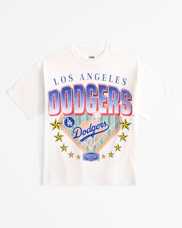 boys los angeles dodgers graphic tee | boys tops | Abercrombie.com | Abercrombie & Fitch (US)