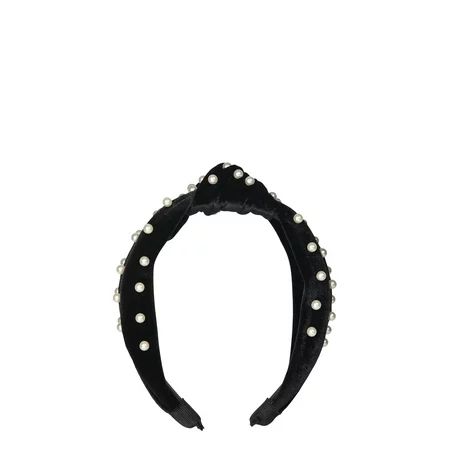 Hairitage Stylish Knotted Headband with Pearls Black 1PC | Walmart (US)