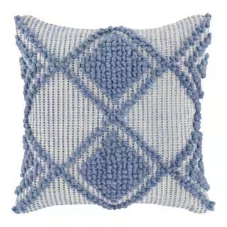 Hampton Bay 20 in. x 20 in. Lake Square Outdoor Throw Pillow ZZ-PI-001 - The Home Depot | The Home Depot