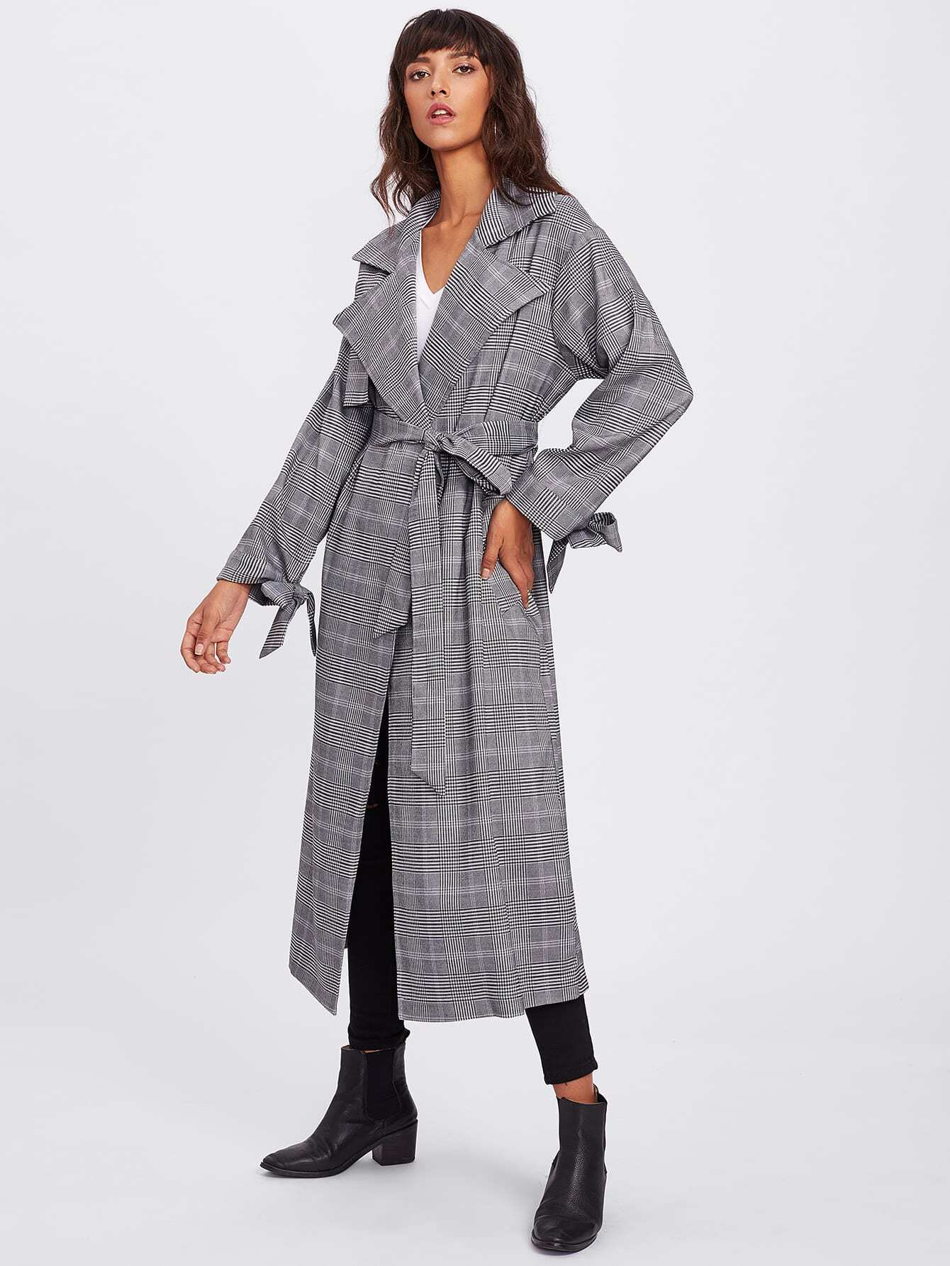 Manteau avec ceinture | SHEIN