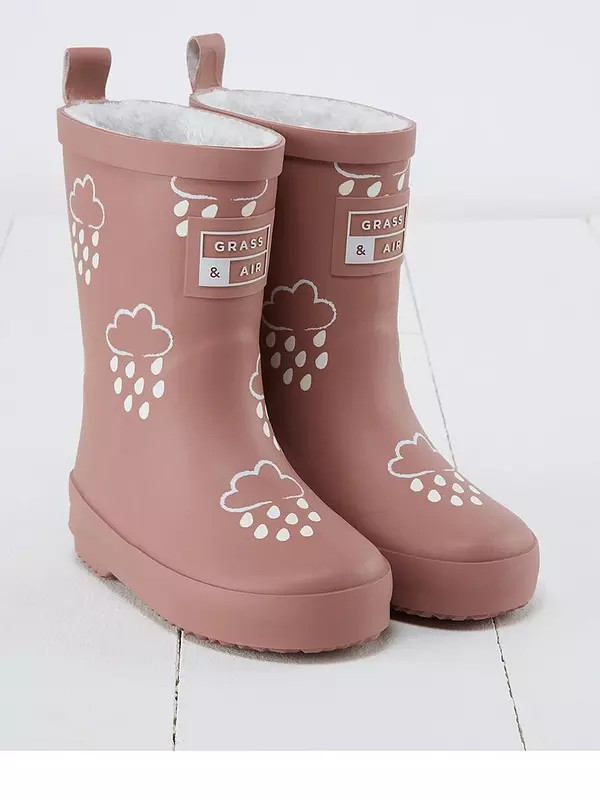 Grass & Air Infant/Junior Colour-Revealing Winter Wellies - Pink | Very (UK)
