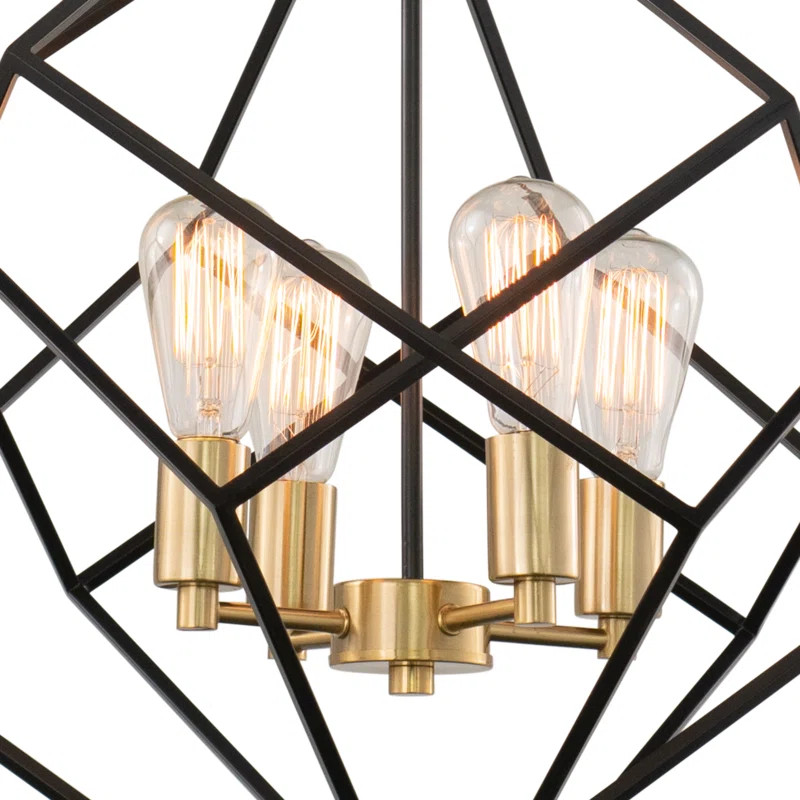 4 - Light Dimmable Geometric Chandelier | Wayfair North America
