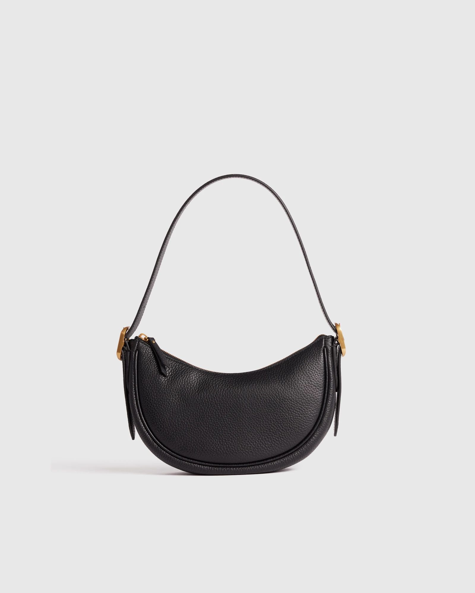 Italian Leather Mini Crescent Shoulder Bag | Quince
