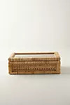 Rattan Box with Glass Lid | Anthropologie (US)