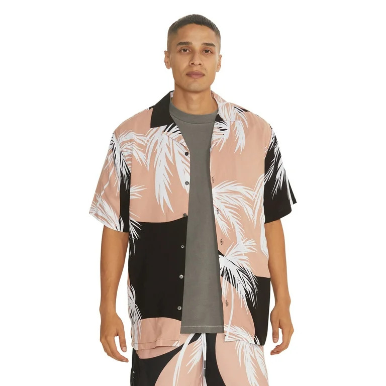 No Boundaries Men's & Big Men's Rayon Shirt, Sizes XS-5XL | Walmart (US)