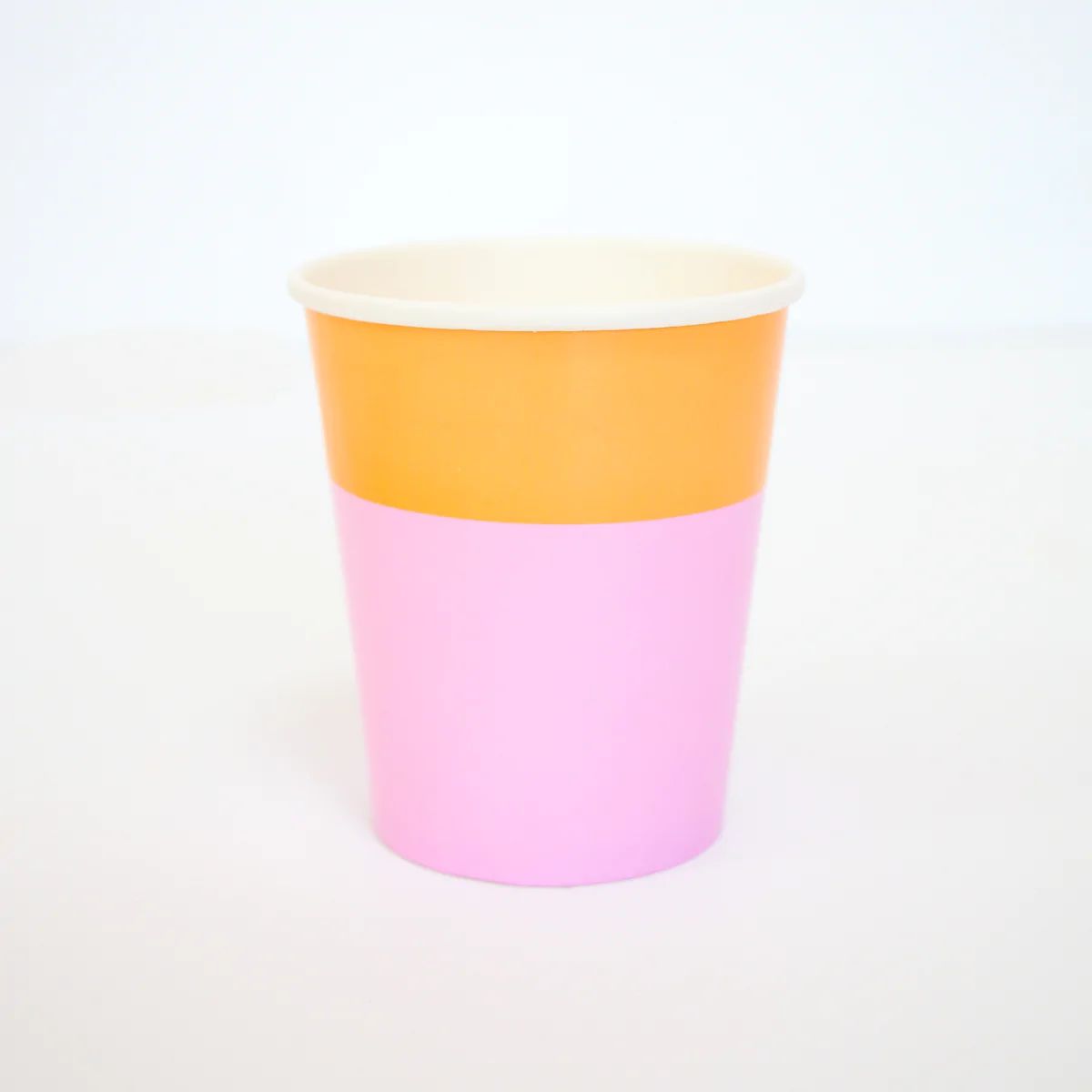 Color Blocked Paper Cups - Peach/Lavender | Ellie and Piper