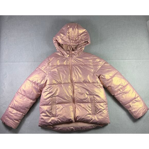 SWISS TECH Girls Rose Gold Metallic Puffer Jacket Size XL 14–16 | Poshmark