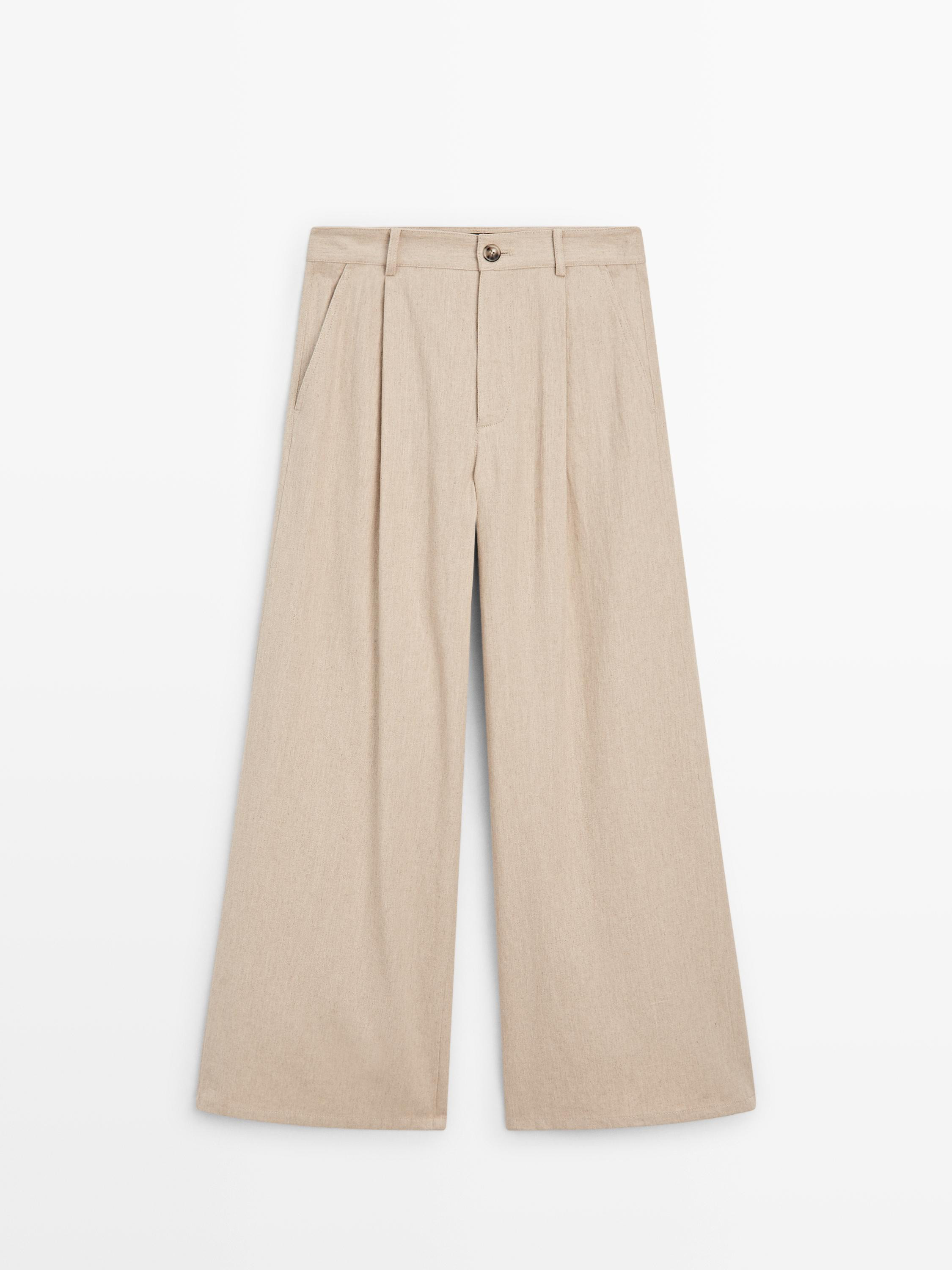 Loose fit high-waist trousers | Massimo Dutti US