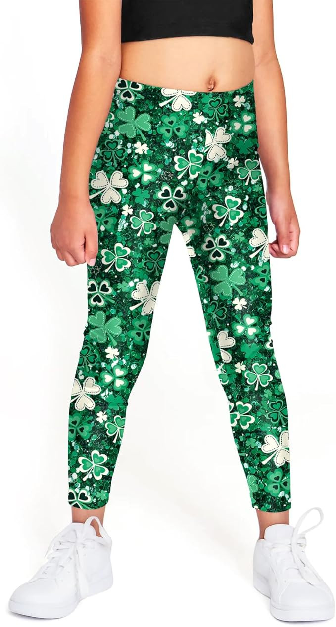 color cosplayer Christmas Leggings for Girls Kids Stretchy Tights Yoga Pants | Amazon (US)