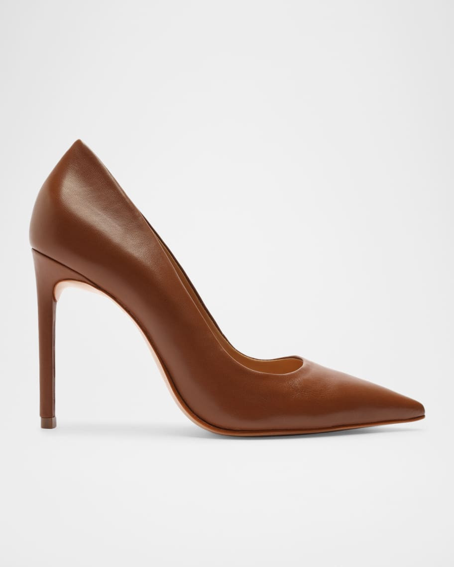 Schutz 100mm Lou Leather Pointed-Toe Pumps | Neiman Marcus