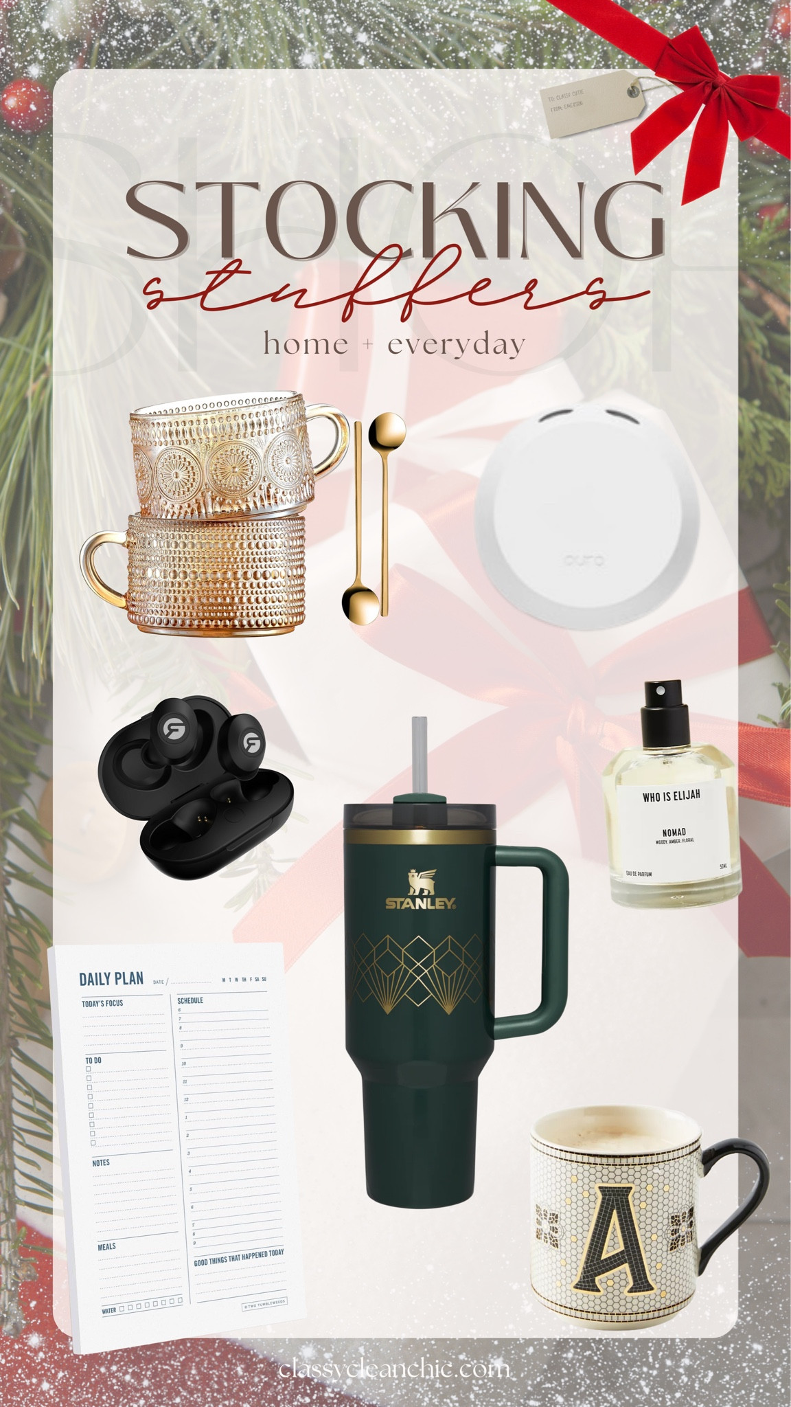Holiday stocking stuffers for home and everyday! Gift guide for home. Pura hime diffuser, coffee mugs, perfume, earbuds, daily planner and Stanley holiday cups  #LTKCyberWeek

#LTKHoliday #LTKGiftGuide