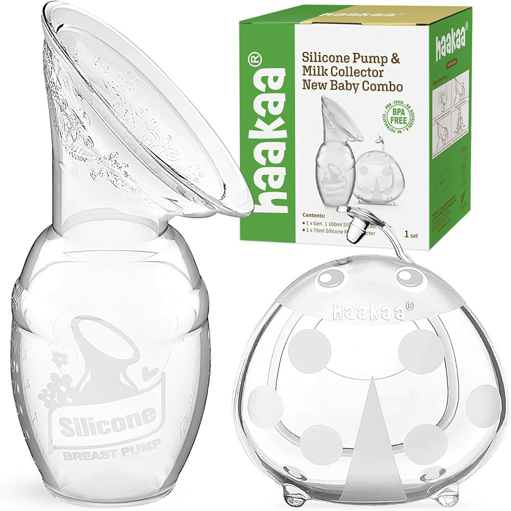 haakaa Manual Breast Pump for Breastfeeding 4oz/100ml and Ladybug Milk Collector 2.5oz/75ml Combo... | Amazon (US)