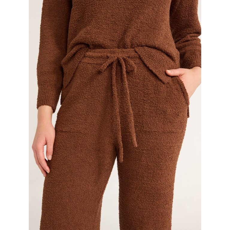 Joyspun Women's and Women’s Plus Chenille Pull-On Pants, 28” Inseam, Size XS - 3X | Walmart (US)