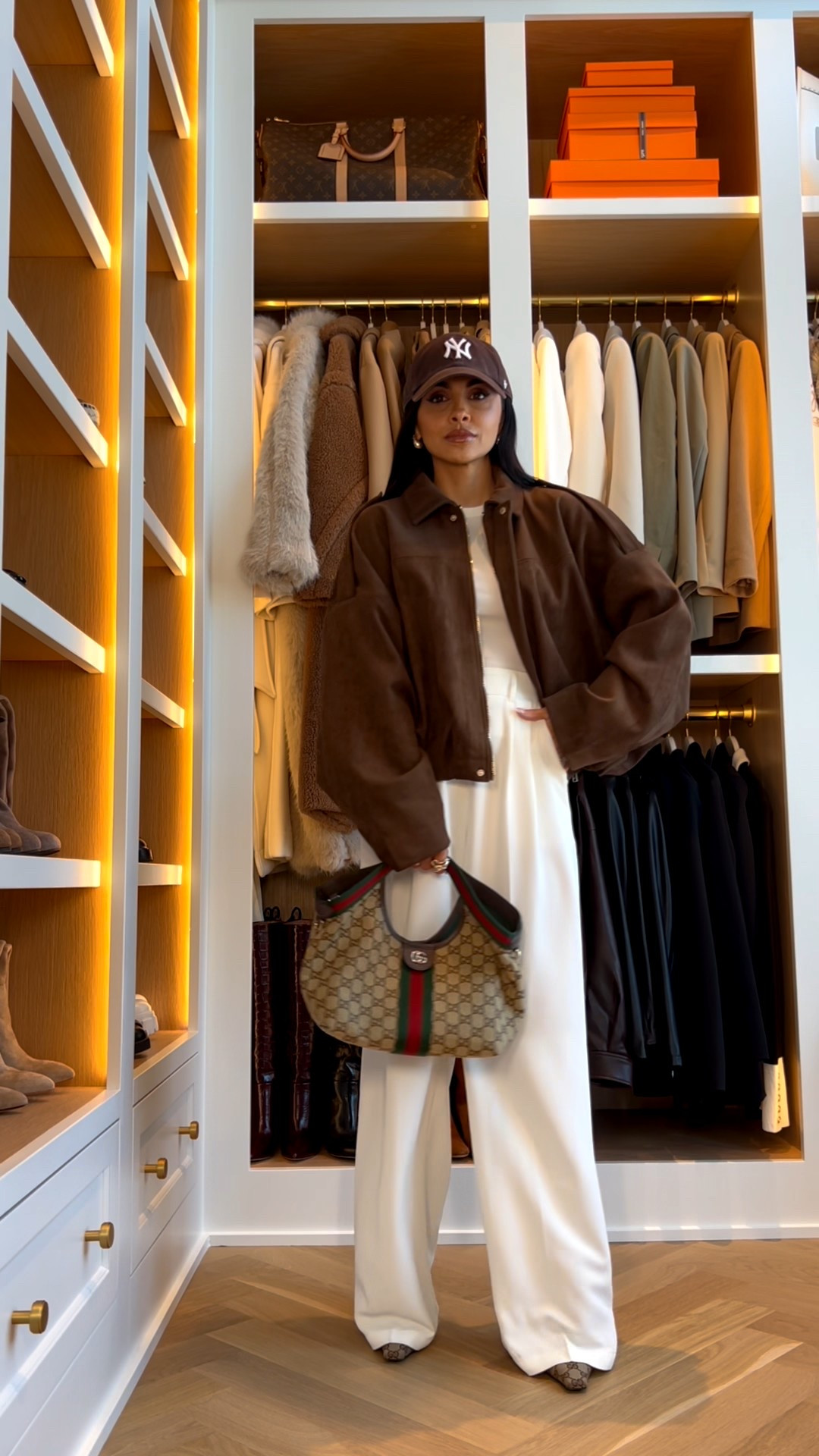 Zara new arrivals
Zara viral jacket in brown 
Wearing an XS in everything 
Amazon white trousers 

#LTKootd #LTKSeasonal #LTKPetite