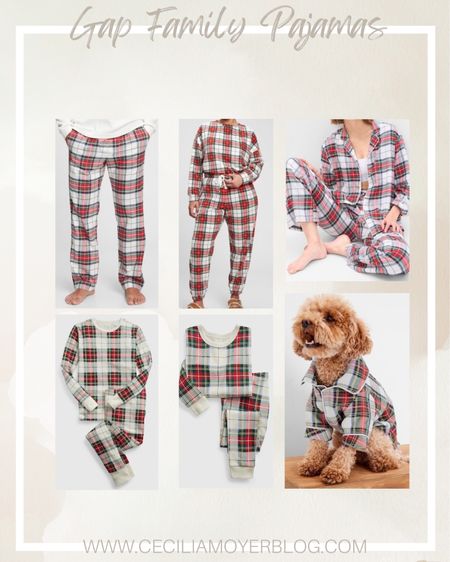 Gap pajama sets for the family!  Red and white plaid pajamas - kids pajamas - holiday pajamas - Christmas pajamas - pet pajama - mens pajamas - pajama sets - kids clothes - matching family pajamas  


#LTKfamily #LTKunder50 #LTKHoliday