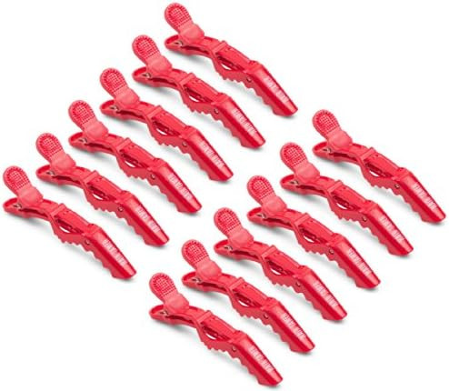 Hair Tamer Red Croc Hair Styling Clips - 12 Pack | Amazon (US)