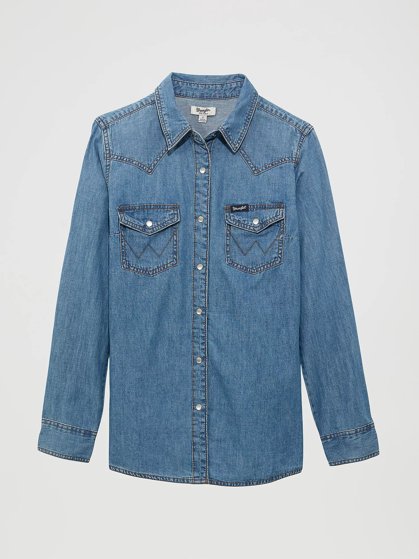 Women's Long Sleeve Western Snap Denim Shirt | Wrangler