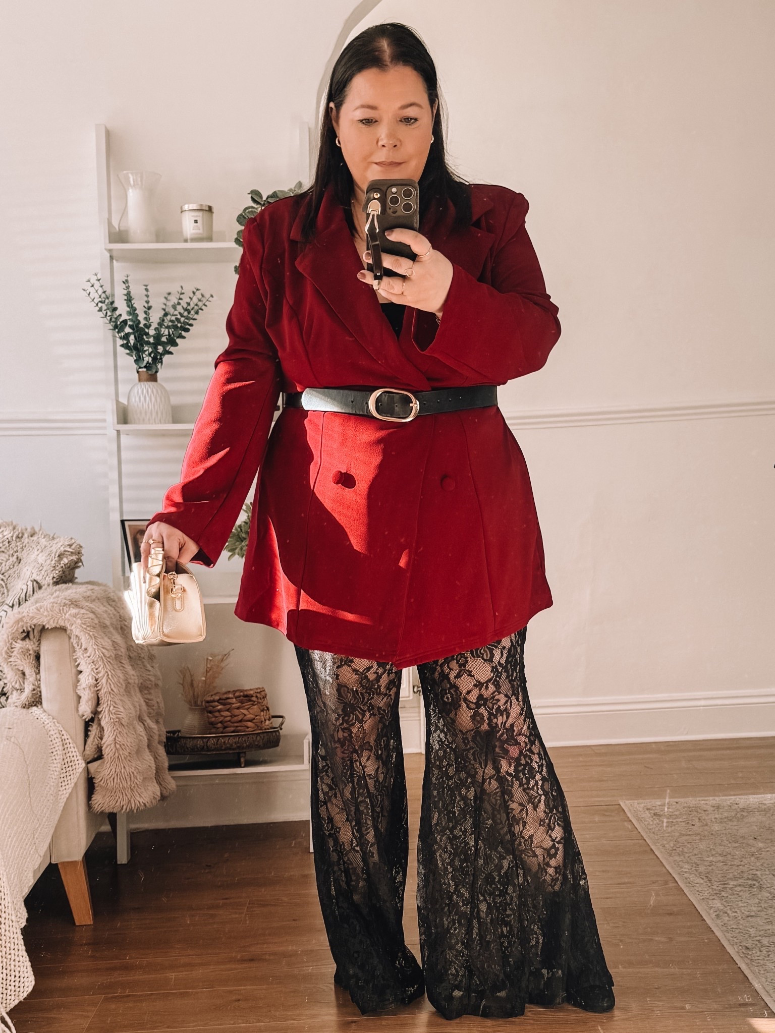 Blazer and Lace Christmas Party Outfit 

#LTKpartywear #LTKwinter #LTKplussize