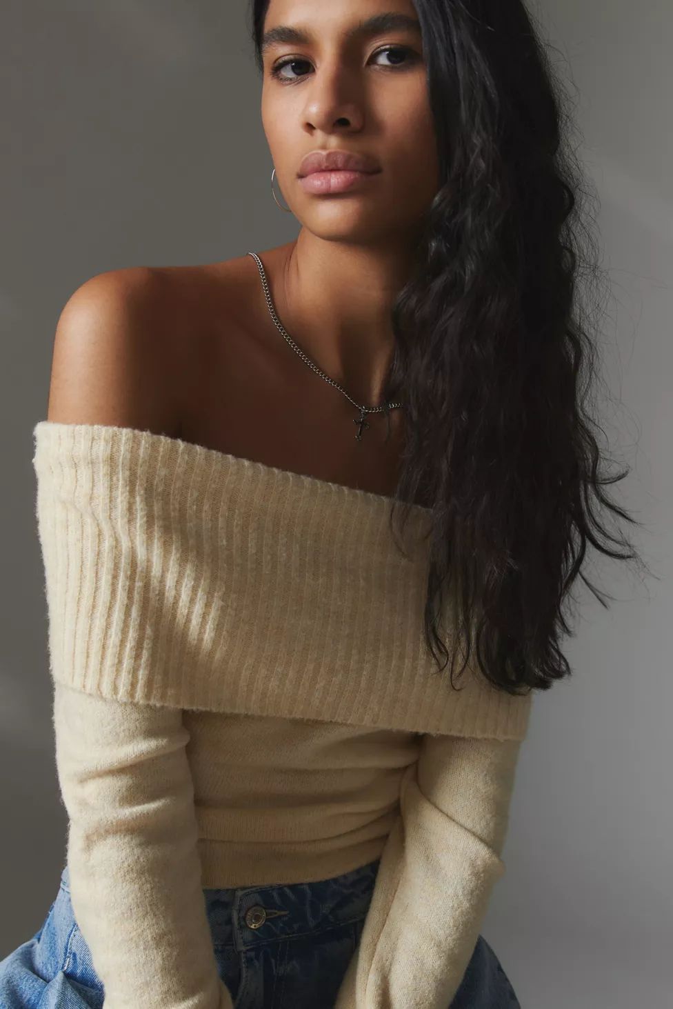 Silence + Noise Claudia Off-The-Shoulder Sweater | Urban Outfitters (US and RoW)