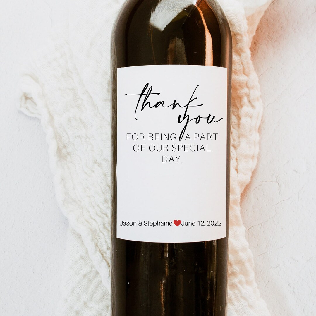 Thank You for Being a Part of Our Wedding Thank You Wedding - Etsy | Etsy (US)